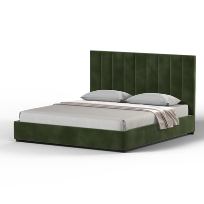 Ava High Headboard Bed in Luxe Fabric