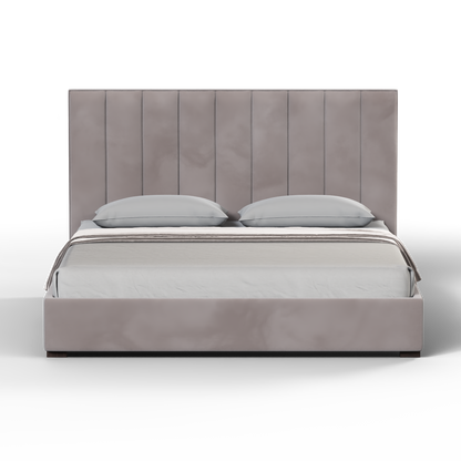 Ava High Headboard Bed in Luxe Fabric