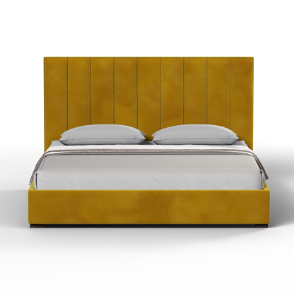 Ava High Headboard Bed in Luxe Fabric
