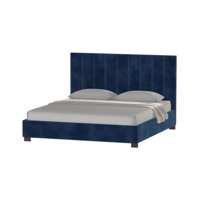 Ava High Headboard Bed in Luxe Fabric