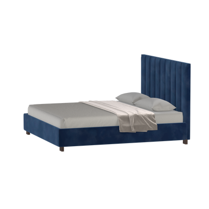 Ava High Headboard Bed in Luxe Fabric