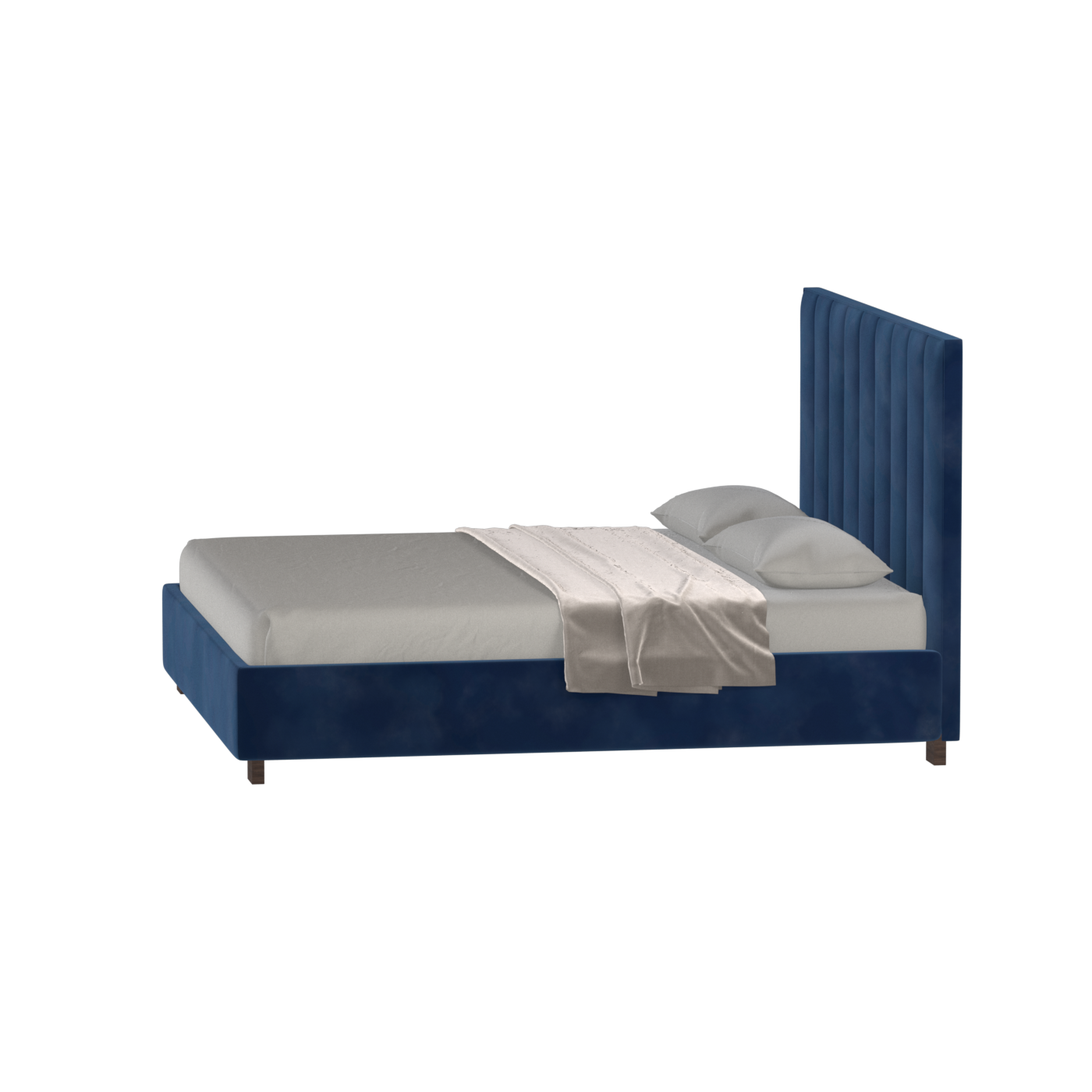 Ava High Headboard Bed in Luxe Fabric