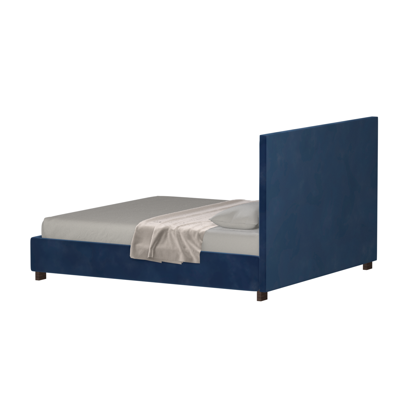 Ava High Headboard Bed in Luxe Fabric