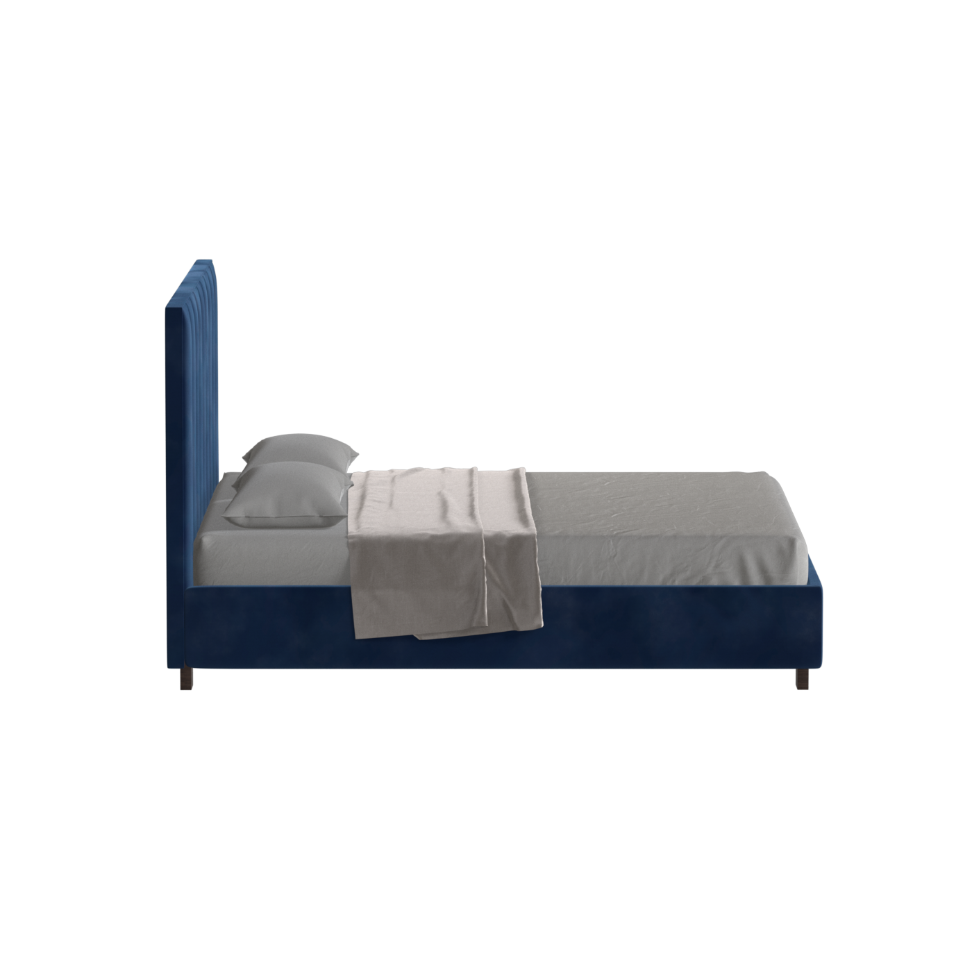 Ava High Headboard Bed in Luxe Fabric