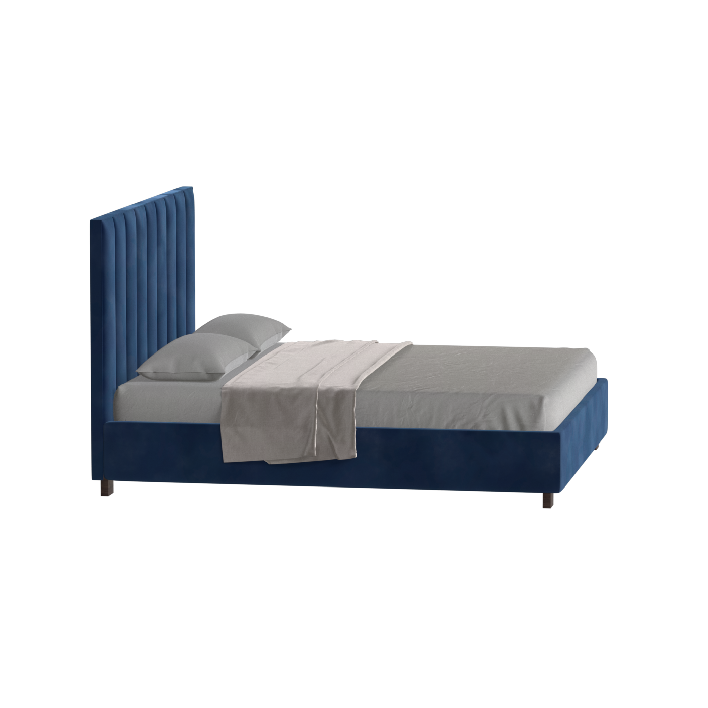 Ava High Headboard Bed in Luxe Fabric
