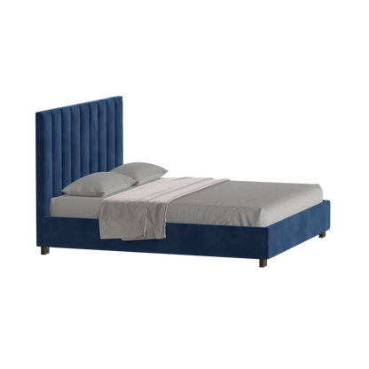 Ava High Headboard Bed in Luxe Fabric