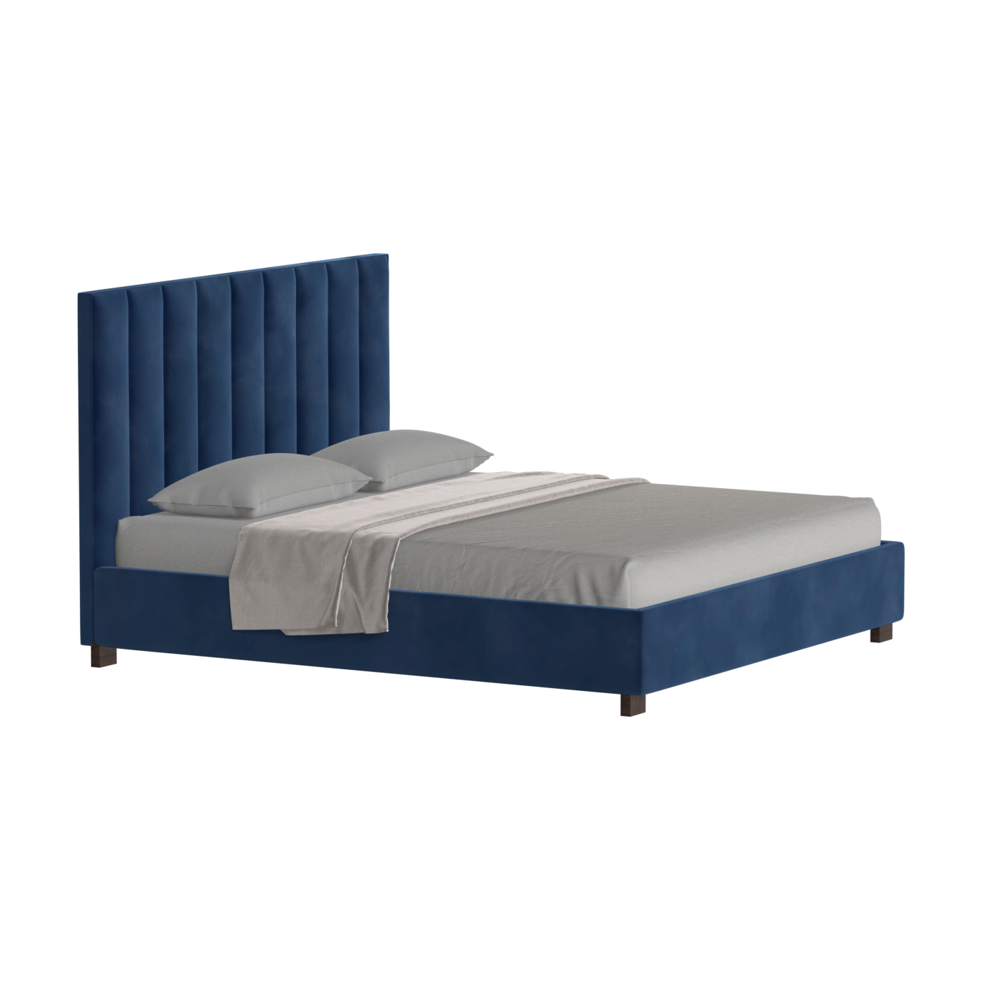 Ava High Headboard Bed in Luxe Fabric