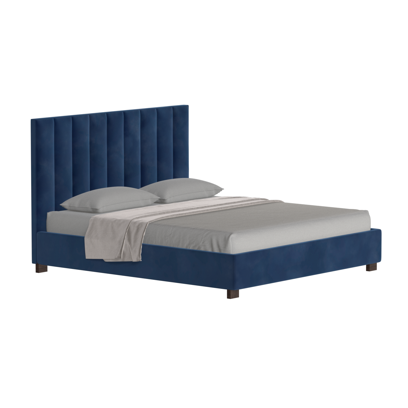 Ava High Headboard Bed in Luxe Fabric