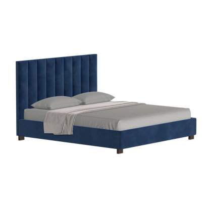 Ava High Headboard Bed in Luxe Fabric