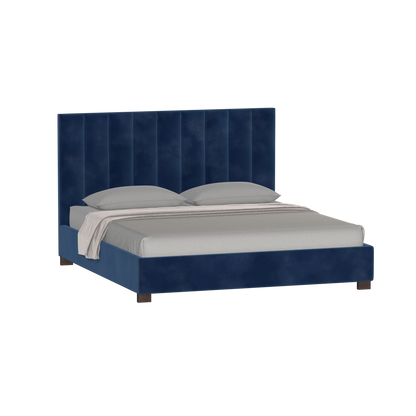 Ava High Headboard Bed in Luxe Fabric