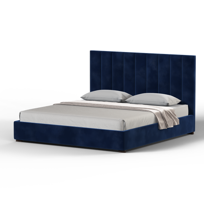 Ava High Headboard Bed in Luxe Fabric