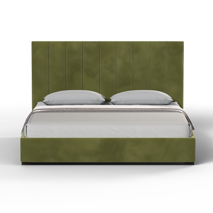 Ava High Headboard Bed in Luxe Fabric