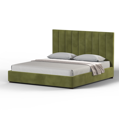 Ava High Headboard Bed in Luxe Fabric