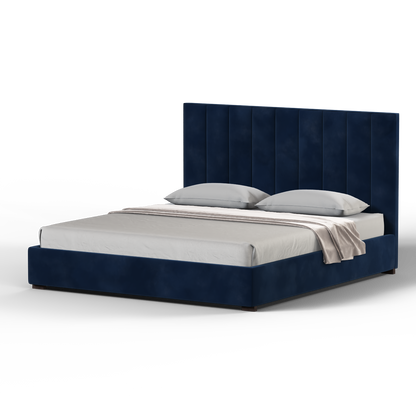 Ava High Headboard Bed in Luxe Fabric