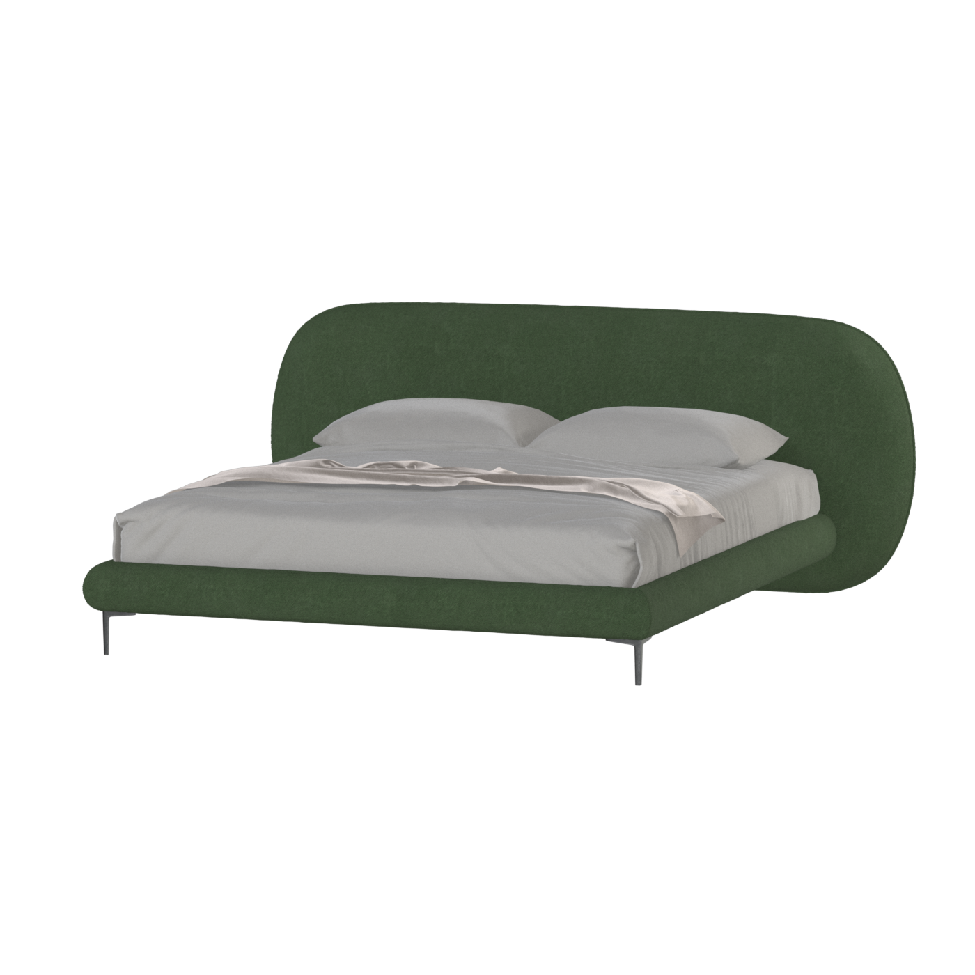 Bolzano Upholstered Bed with Curved Headboard