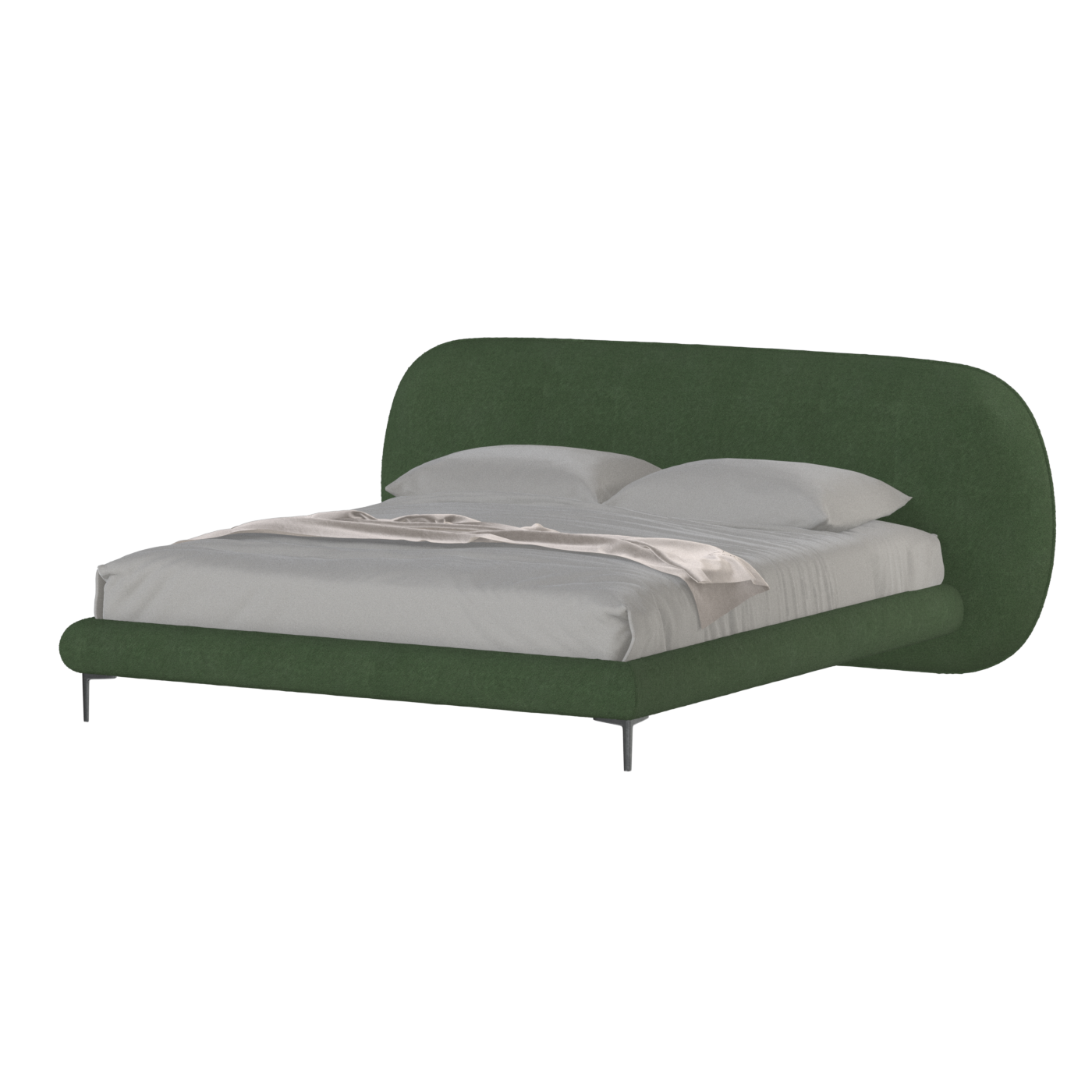 Bolzano Upholstered Bed with Curved Headboard
