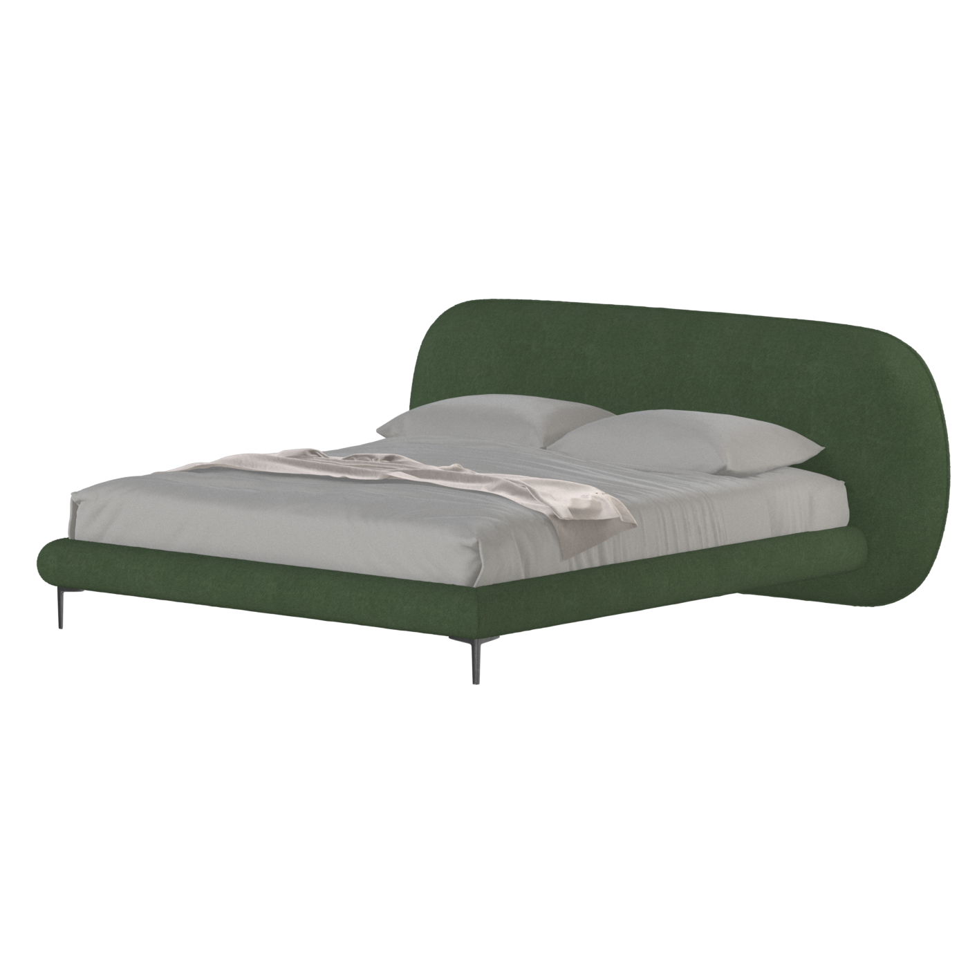 Bolzano Upholstered Bed with Curved Headboard