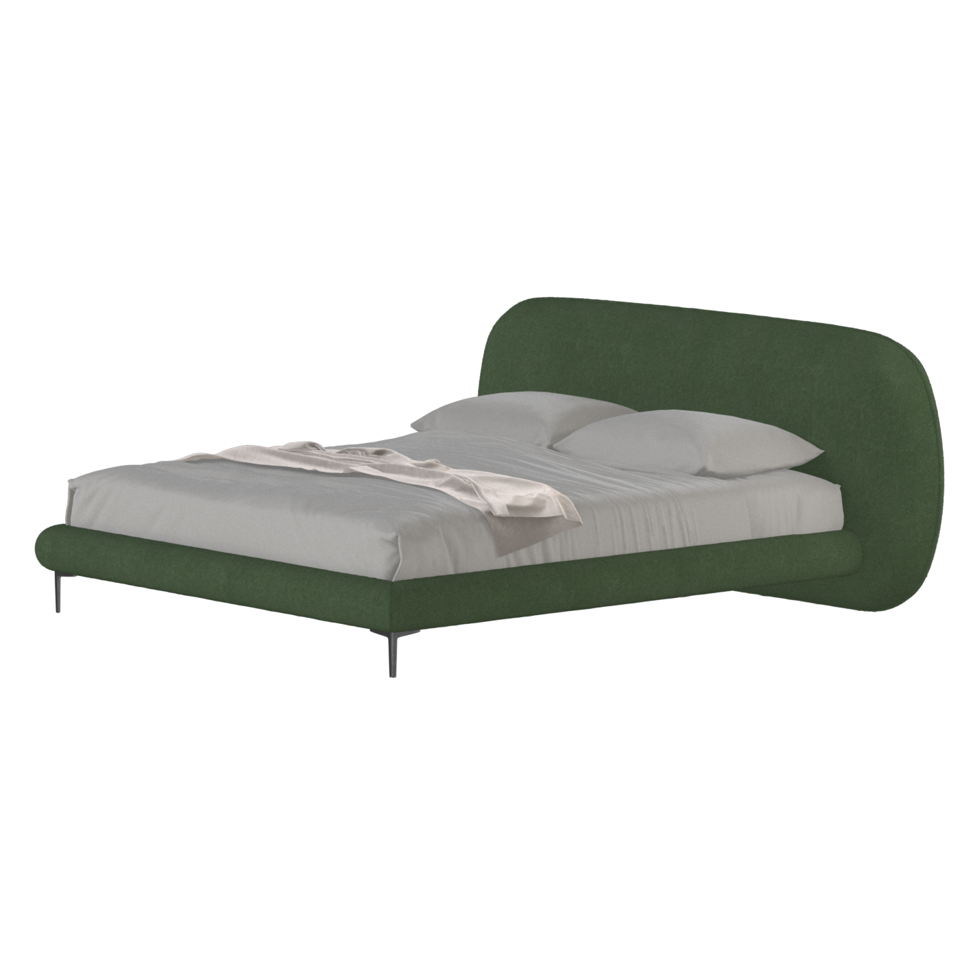 Bolzano Upholstered Bed with Curved Headboard