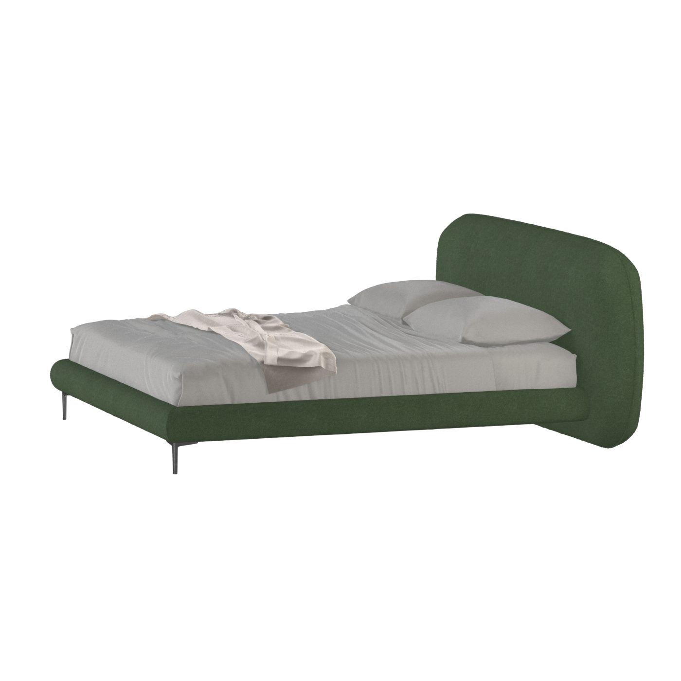 Bolzano Upholstered Bed with Curved Headboard