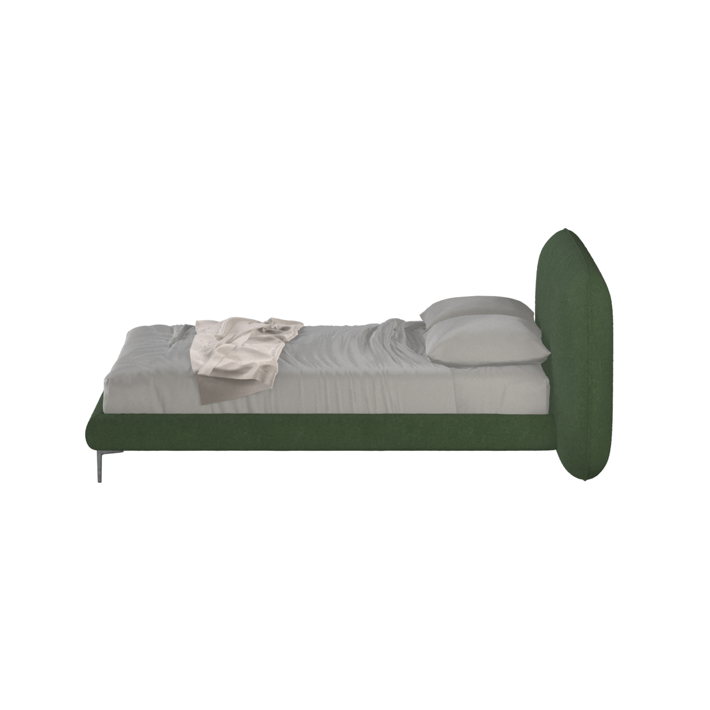 Bolzano Upholstered Bed with Curved Headboard