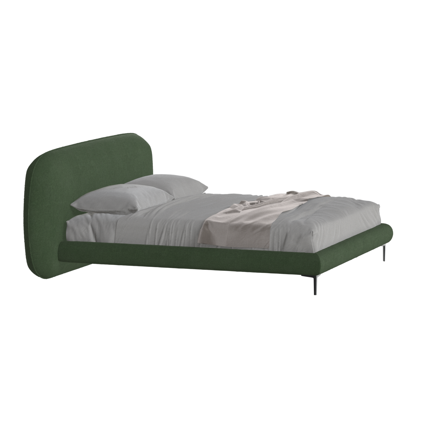 Bolzano Upholstered Bed with Curved Headboard