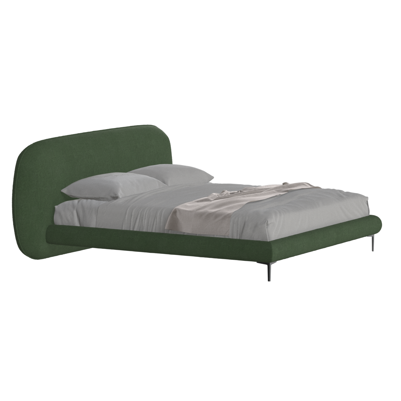 Bolzano Upholstered Bed with Curved Headboard