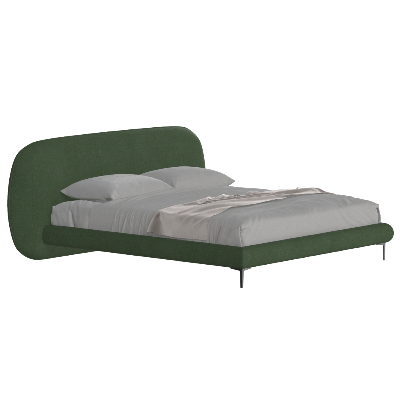 Bolzano Upholstered Bed with Curved Headboard