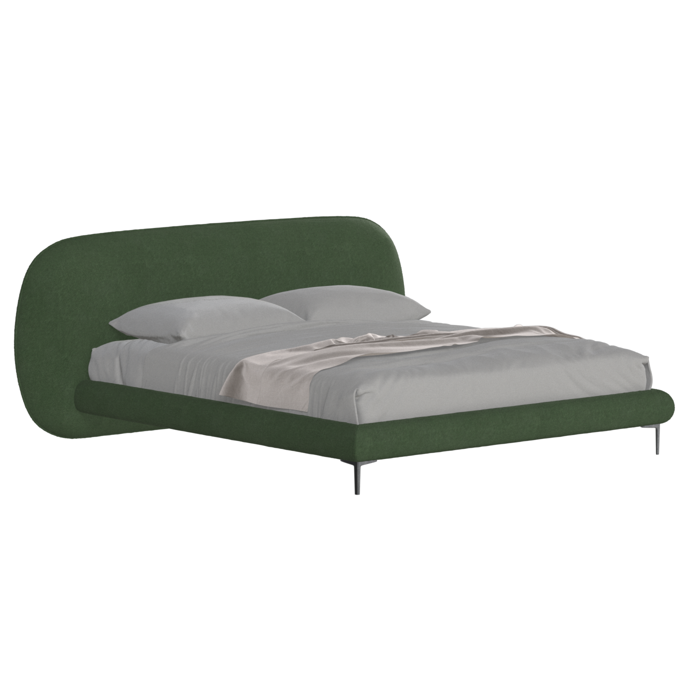 Bolzano Upholstered Bed with Curved Headboard