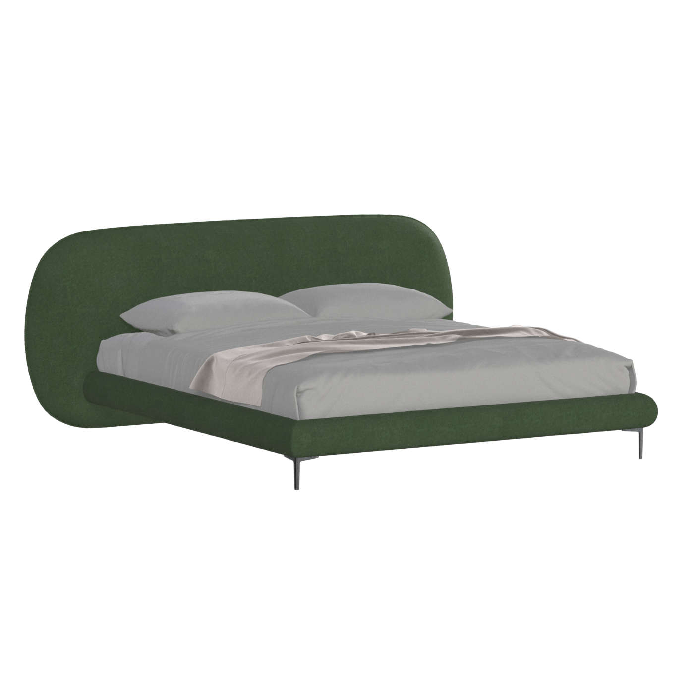 Bolzano Upholstered Bed with Curved Headboard