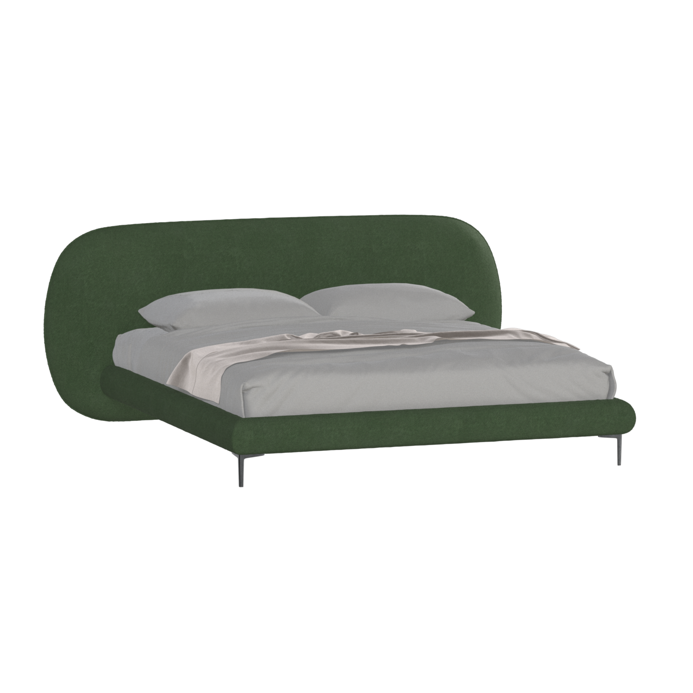 Bolzano Upholstered Bed with Curved Headboard
