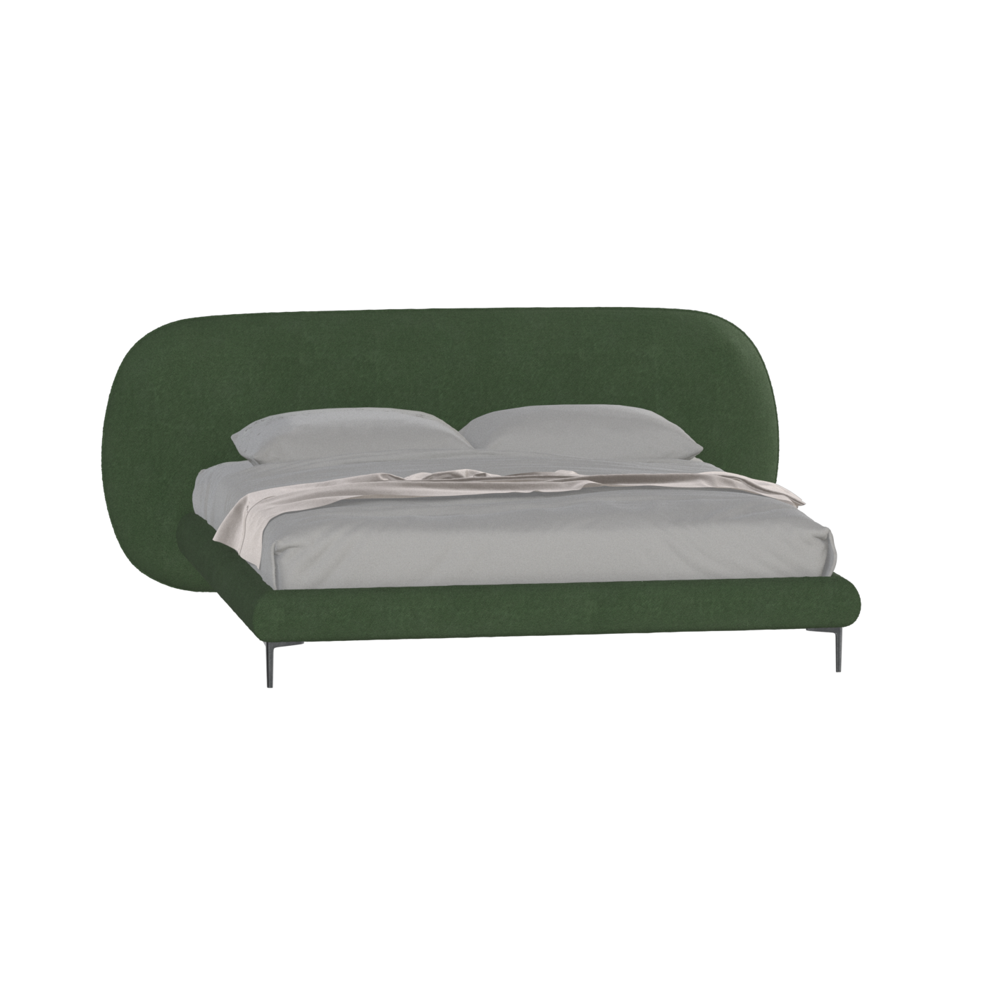 Bolzano Upholstered Bed with Curved Headboard