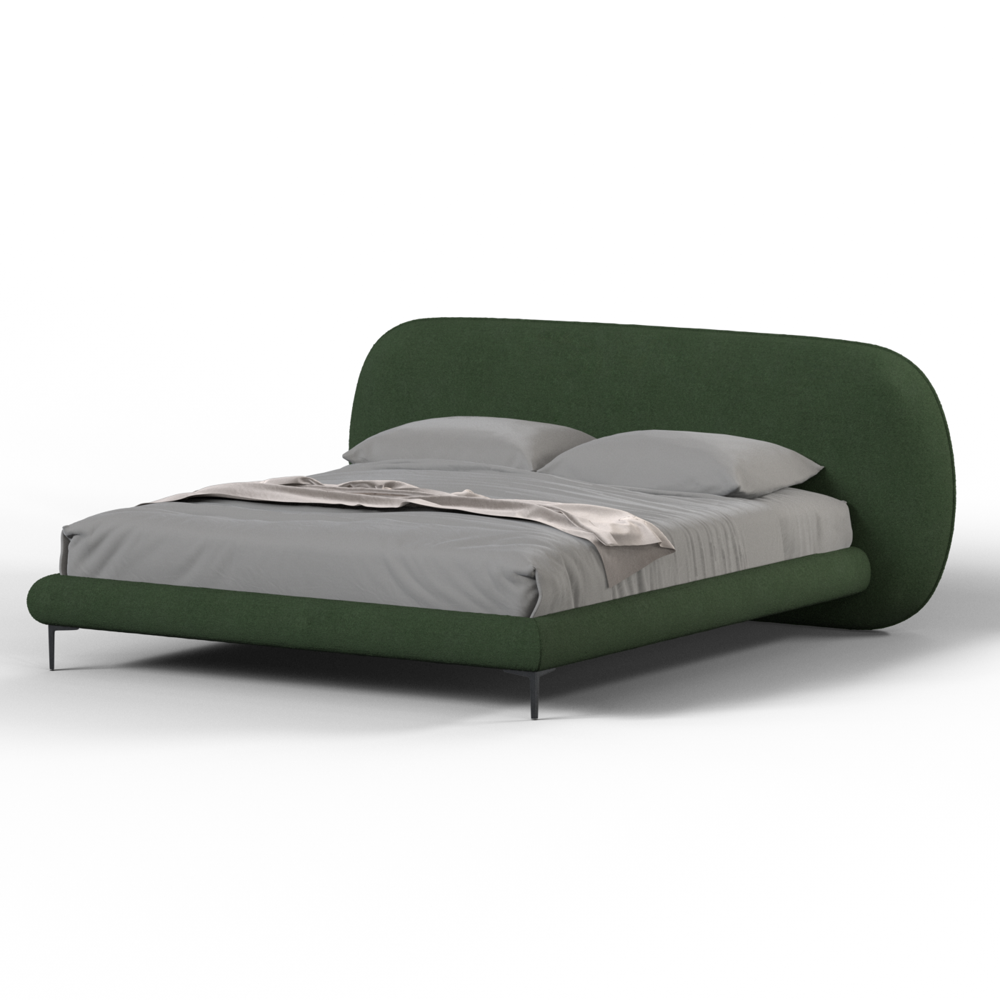 Bolzano Upholstered Bed with Curved Headboard