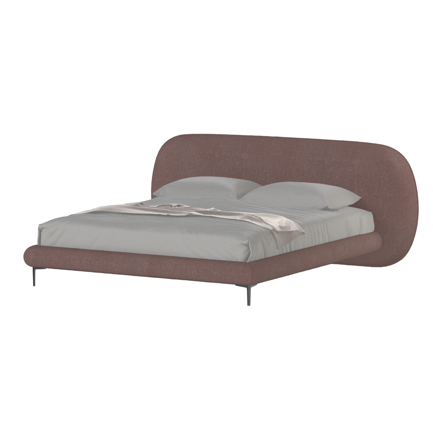 Bolzano Upholstered Bed with Curved Headboard