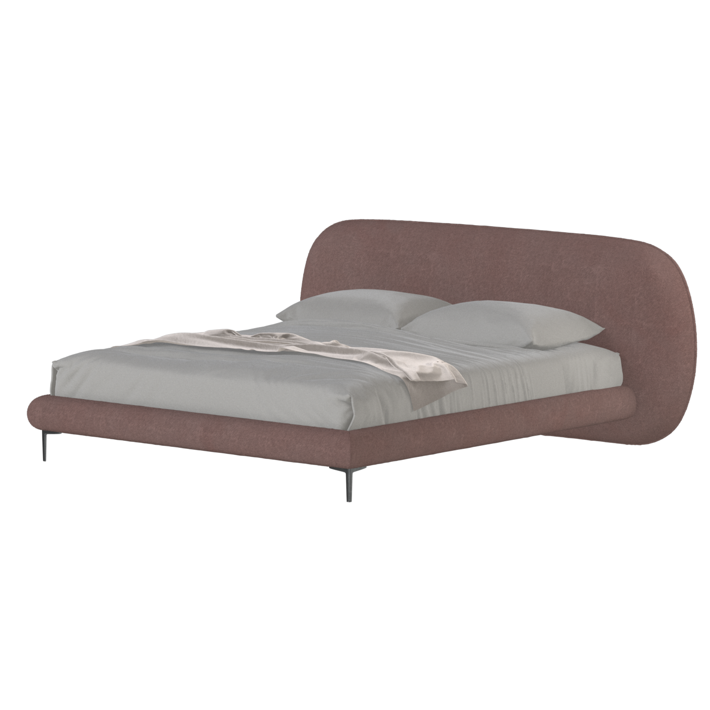 Bolzano Upholstered Bed with Curved Headboard