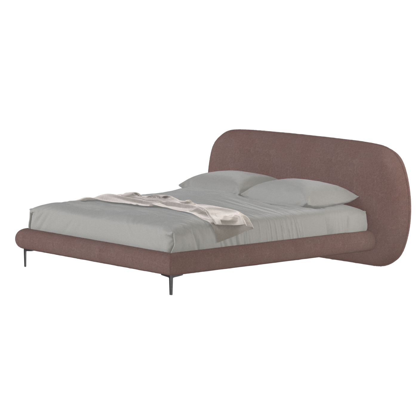 Bolzano Upholstered Bed with Curved Headboard