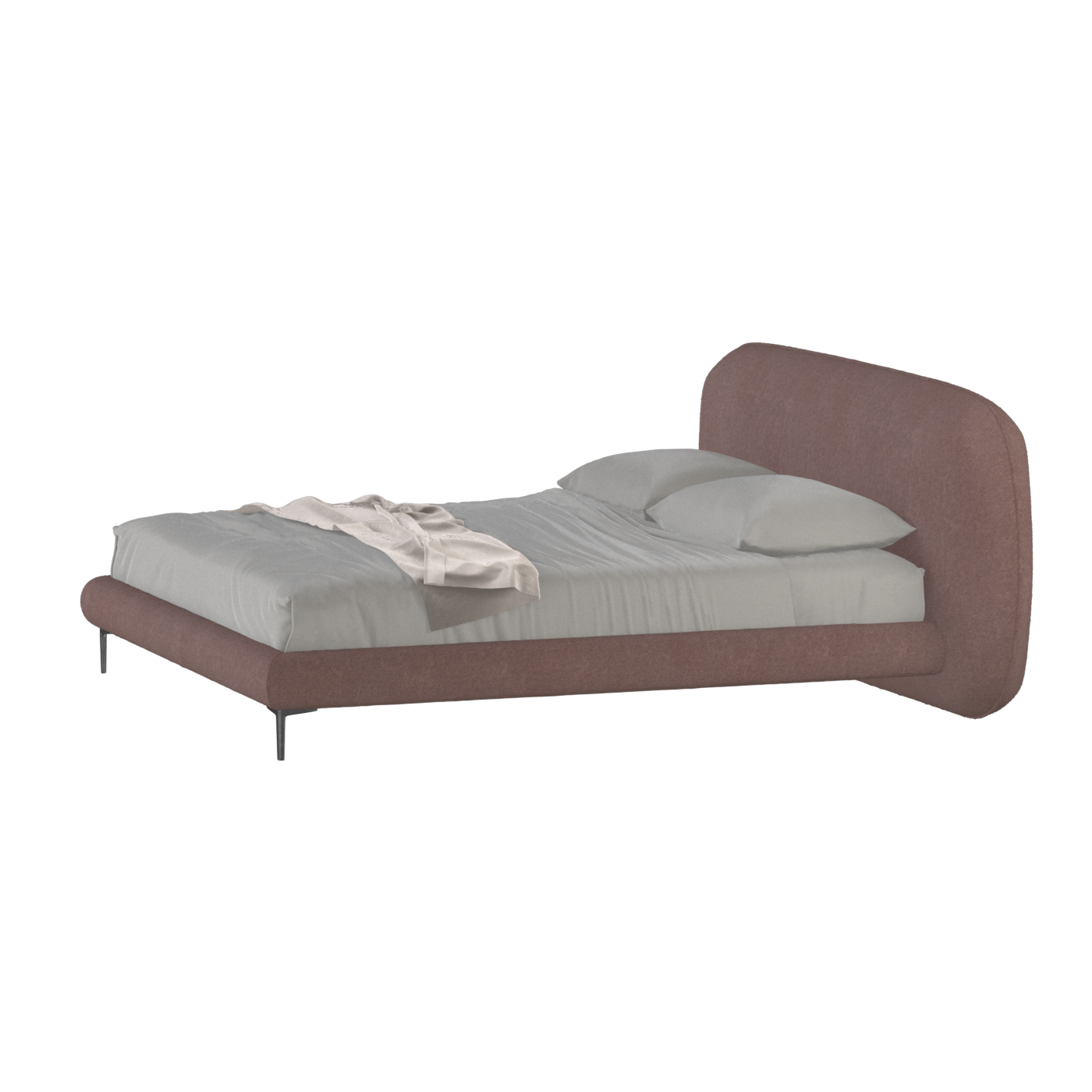 Bolzano Upholstered Bed with Curved Headboard