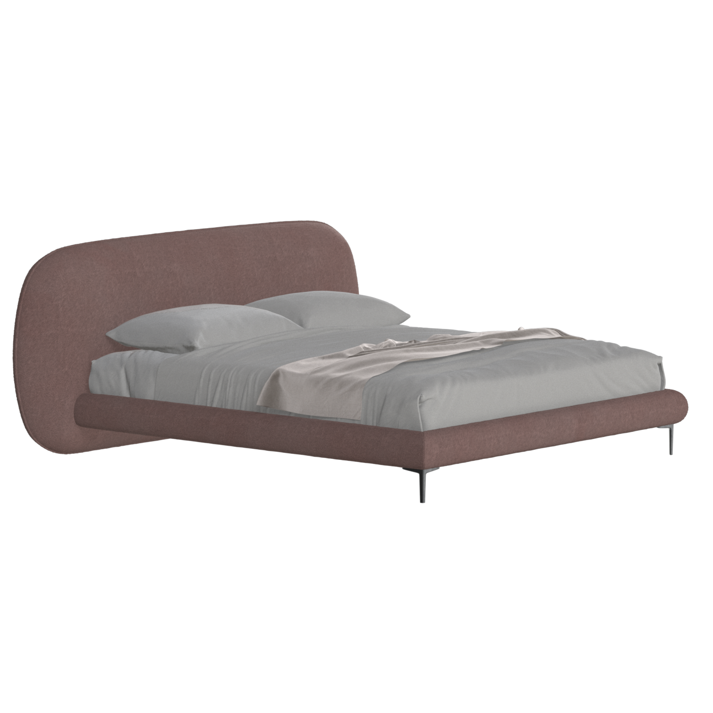 Bolzano Upholstered Bed with Curved Headboard