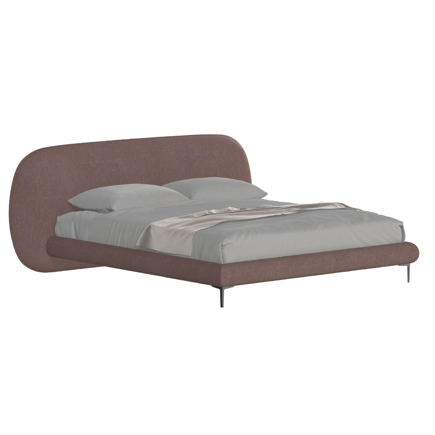 Bolzano Upholstered Bed with Curved Headboard