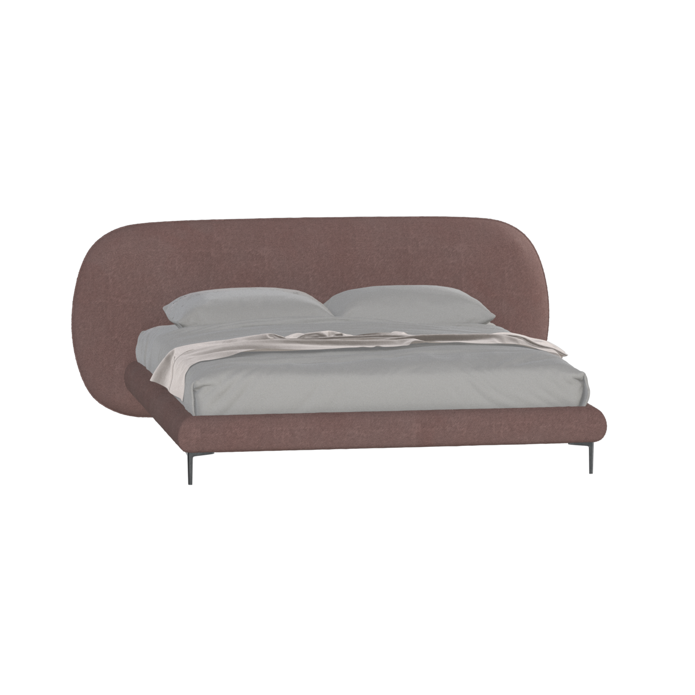 Bolzano Upholstered Bed with Curved Headboard