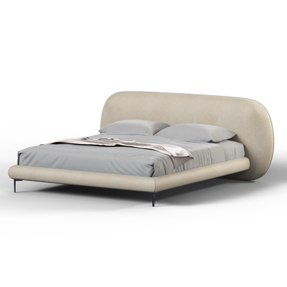 Bolzano Upholstered Bed with Curved Headboard