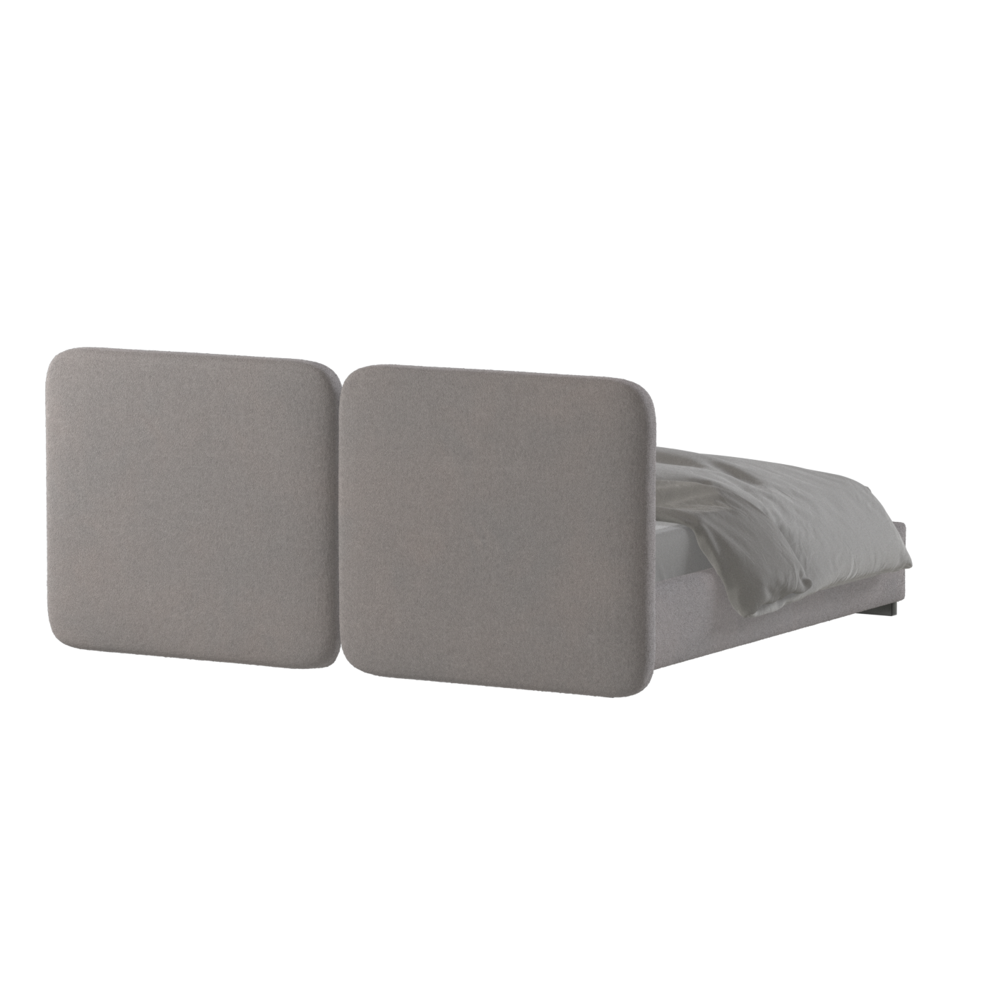 Lit double rembourré Chloé en tissu tissé doux