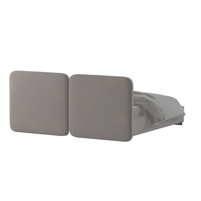 Lit double rembourré Chloé en tissu tissé doux