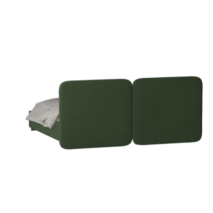 Lit double rembourré Chloé en tissu tissé doux