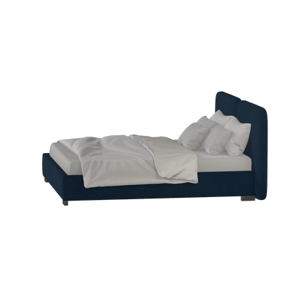 Chloe Upholstered Double Bed in Soft Woven Fabric