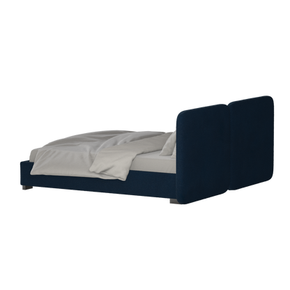 Chloe Upholstered Double Bed in Soft Woven Fabric