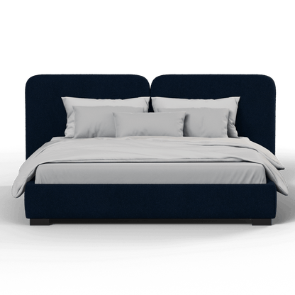 Chloe Upholstered Double Bed in Soft Woven Fabric