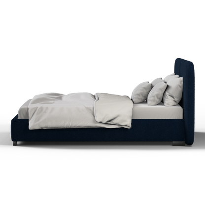 Chloe Upholstered Double Bed in Soft Woven Fabric