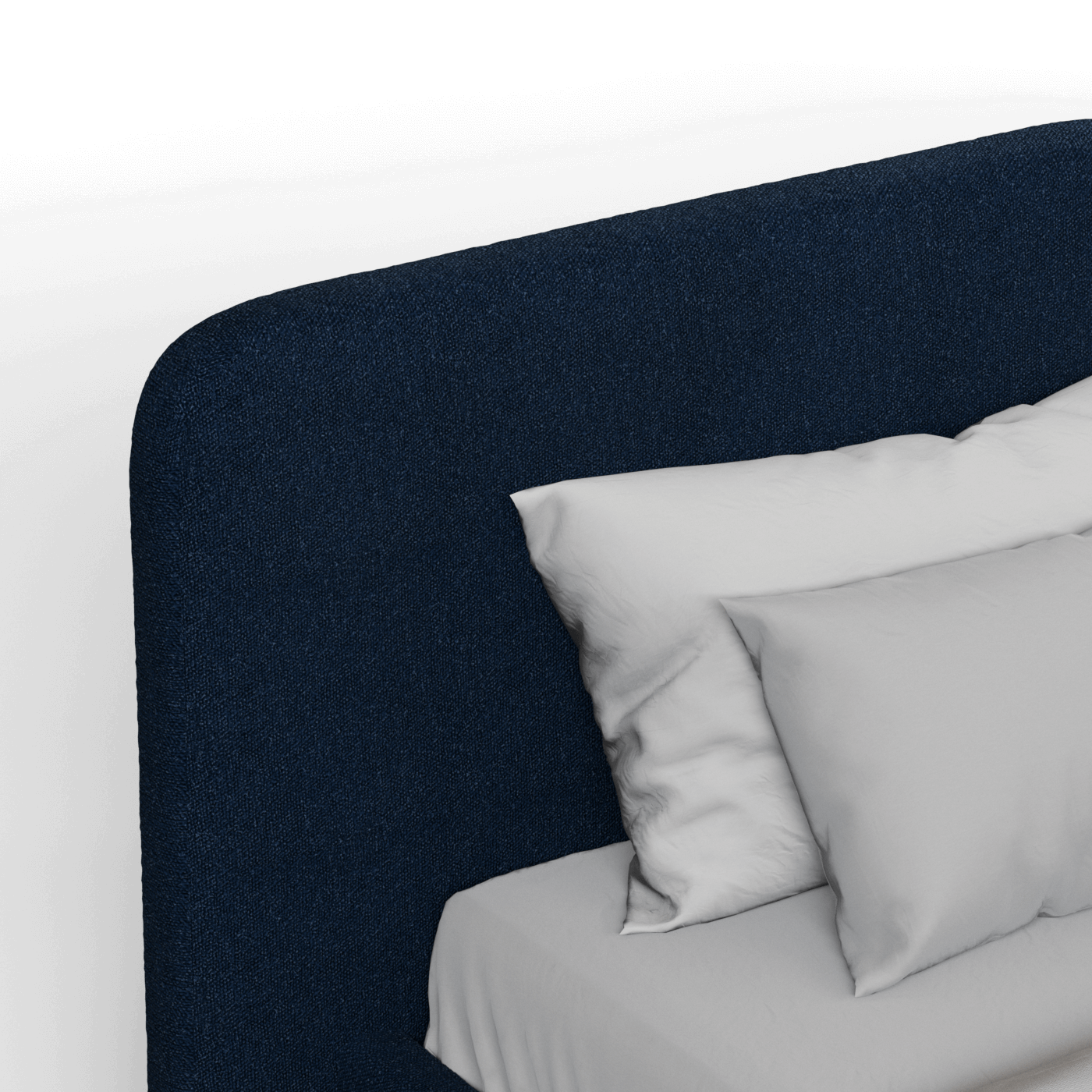 Chloe Upholstered Double Bed in Soft Woven Fabric