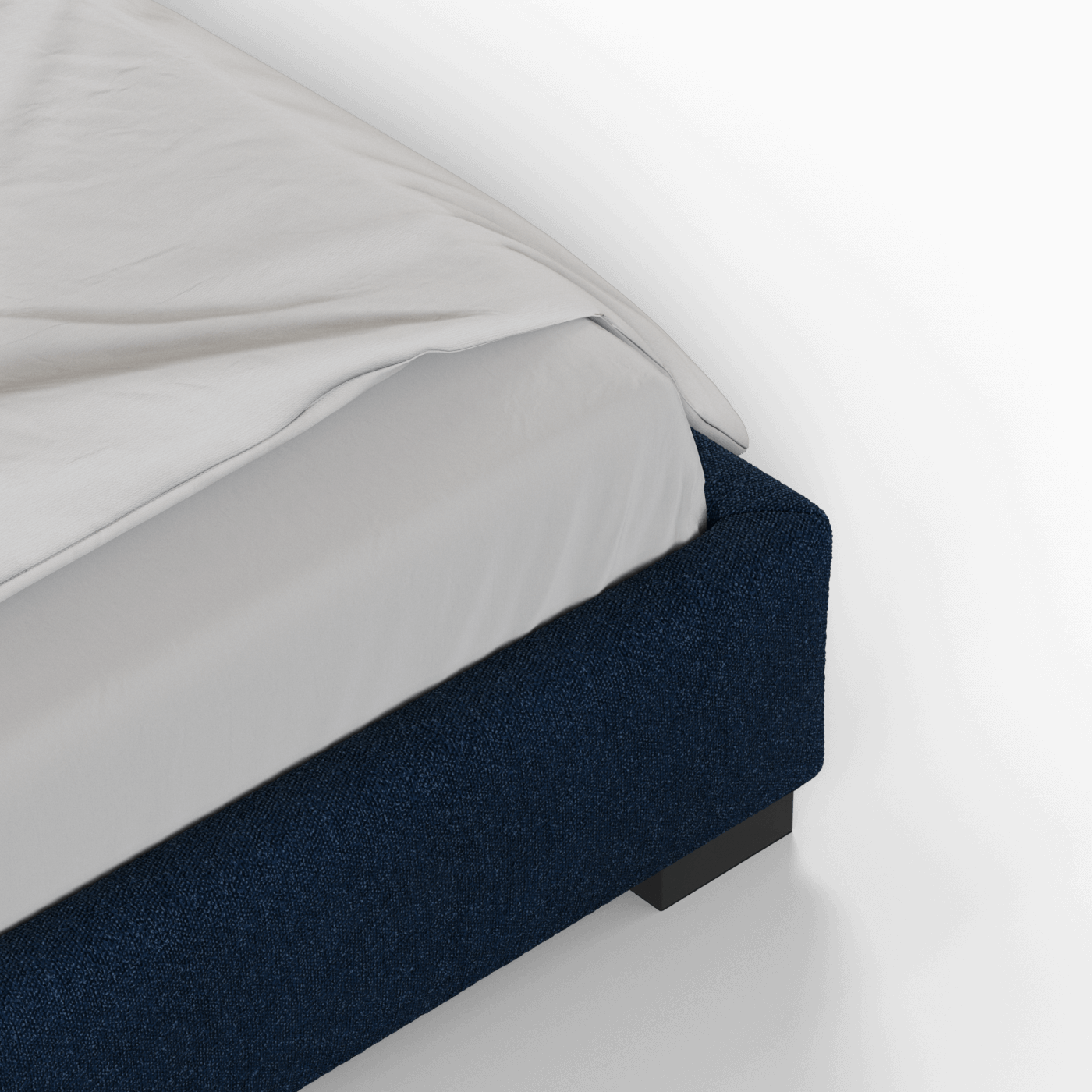 Chloe Upholstered Double Bed in Soft Woven Fabric