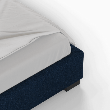 Chloe Upholstered Double Bed in Soft Woven Fabric
